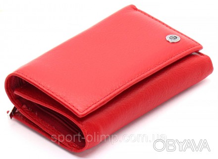 
Красный компактный женский кошелек с наружной монетницей ST Leather ST021
 
Хар. . фото 1