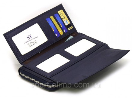 
Женский кошелек-клатч из натуральной кожи с блоком для карт ST Leather ST024
 
. . фото 5