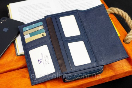 
Женский кошелек-клатч из натуральной кожи с блоком для карт ST Leather ST024
 
. . фото 9