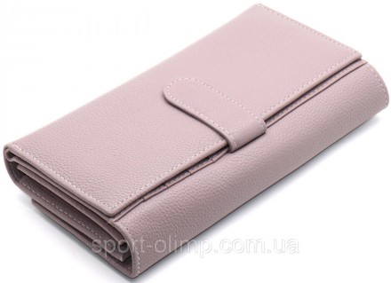 
Червоний класичний гаманець із натуральної шкіри з блоком для карток ST Leather. . фото 5