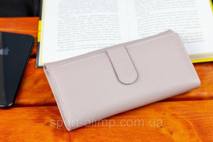 
Червоний класичний гаманець із натуральної шкіри з блоком для карток ST Leather. . фото 11