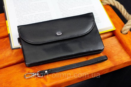 
Женский кошелек-клатч из натуральной кожи с клапаном на кнопке ST Leather ST023. . фото 10
