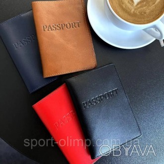Кожаная обложка для паспорта с надписью 
 
 
Характеристики:
Материал: натуральн. . фото 1