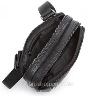 
Стильна чоловіча шкіряна сумка через плече в чорному кольорі BEXHILL BX-29011
 . . фото 10