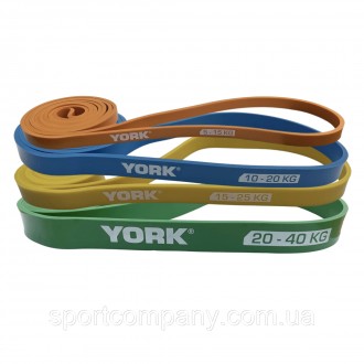 Набір фітнес-гумок від York Fitness складається з чотирьох гумок з різним опором. . фото 7