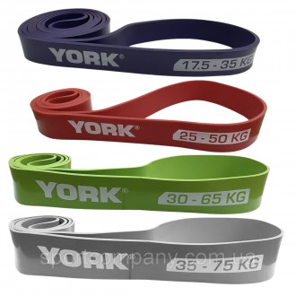 Набір гумок для фітнесу York Fitness представлений 4 гумками з навантаженням від. . фото 2