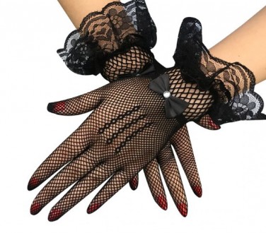 Женские перчатки сетка черные с бантом.
Перчатки средние, с пальцами с сеткой.
Р. . фото 2