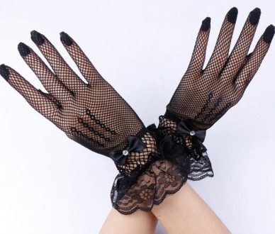Женские перчатки сетка черные с бантом.
Перчатки средние, с пальцами с сеткой.
Р. . фото 4