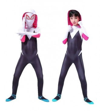 Детский карнавальный костюм на девочку Женщина-паук Гвен Стейси на рост 100-150 . . фото 2