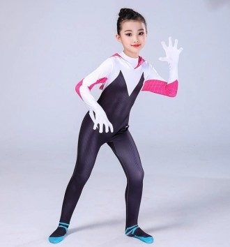 Детский карнавальный костюм на девочку Женщина-паук Гвен Стейси на рост 100-150 . . фото 3
