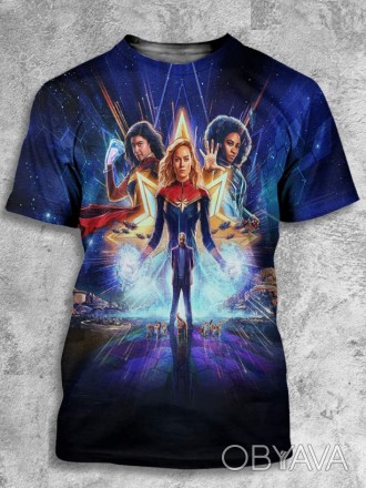 Взрослая футболка Captain Marvel Monica Марвелы р. S-XL унисекс.
Размеры S, M, L. . фото 1