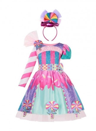 Детское карнавальное платье Конфетка с обручем и заколкой GH.
С двойным подьюпни. . фото 2