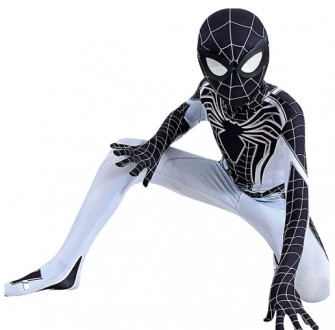 Детский карнавальный костюм для мальчиков Спайдермен Человек-Паук негатив р.100-. . фото 2