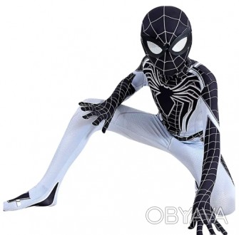 Детский карнавальный костюм для мальчиков Спайдермен Человек-Паук негатив р.100-. . фото 1