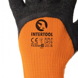  Призначення Утеплені рукавиці INTERTOOL SP-0116 з латексним покриттям, призначе. . фото 4