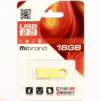 USB флешка Mibrand Puma 16G Gold - компактний і невагомий пристрій. На витончене. . фото 3