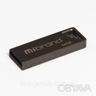 Mibrand Stingray (Скат) — flash-накопичувач ємністю 64 Гб темно-сірого кольору с. . фото 1