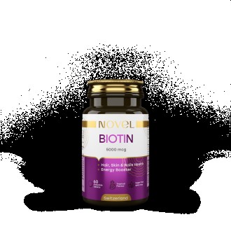 Біотин NOVEL Biotin 5000 мкг 60 жувальних таблеток
Бренд NOVEL – це Швейцарські . . фото 2