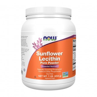 Соняшниковий лецитин, Now Foods, SUNFLOWER LECITHIN, чистий порошок, 454 г
	Неза. . фото 2