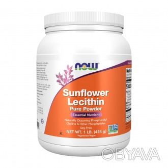 Соняшниковий лецитин, Now Foods, SUNFLOWER LECITHIN, чистий порошок, 454 г
	Неза. . фото 1