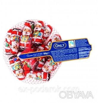 
Новорічні Шоколадні Цукерки Only Santa Claus Дід Мороз у сітці Онлі 100 г Австр. . фото 1
