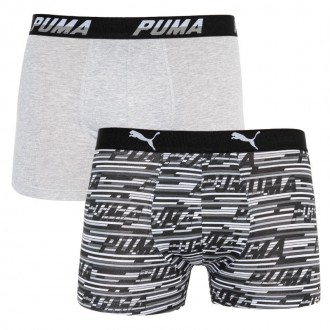 Труси-боксери Puma LOGO AOP BOXER 2P у спортивному стилі відрізняють грамотні ко. . фото 2