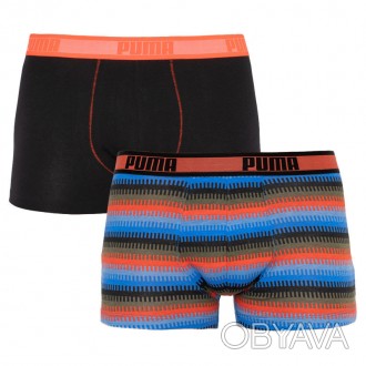 Боксери Puma WORLDHOOD STRIPE TRUNK 2P у спортивному стилі відрізняють грамотні . . фото 1