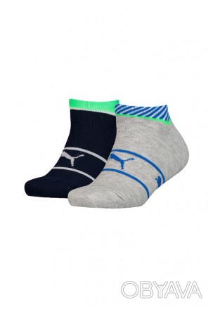 Шкарпетки PUMA BOYS SNEAKER 2P STRIPE дасть можливість бути спортивним та модним. . фото 1