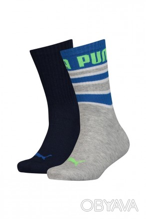 Шкарпетки PUMA BOYS CLASSIC SOCK 2P STRIPES - це поєднання комфорту та культовог. . фото 1