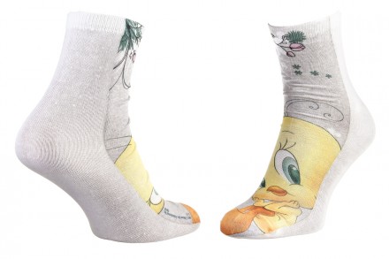 Мультяшні шкарпетки з принтом LOONEY гарантують, що ваш зовнішній вигляд стане ч. . фото 2
