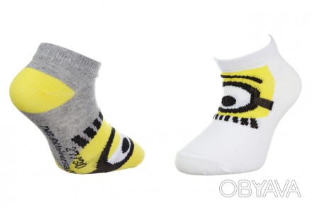 Мультяшні дитячі шкарпетки з принтом MINIONS гарантують, що ваш зовнішній вигляд. . фото 1