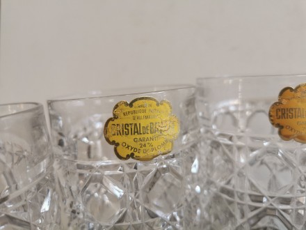 Антикварный хрустальные стаканы Франция, в мельхиоровых подстаканниках, высота 1. . фото 3