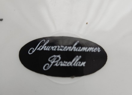 Коллекционная фарфоровая тарелка, панно в олове 50е гг.Германия Schwarzenhammer . . фото 3