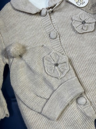 (YOLA.BABY.SHOP) - магазин дитячого одягу.
Комбінезон вязаний на овчині з шапочк. . фото 3