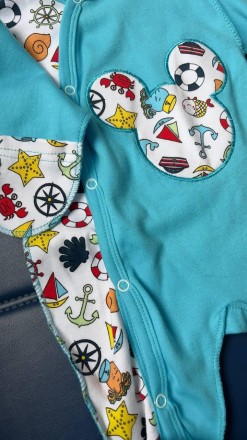 (YOLA.BABY.SHOP) - магазин детской одежды.
Человечек Микки Маус - на 0-3м. Натур. . фото 5
