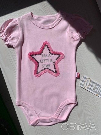 (YOLA.BABY.SHOP) - магазин дитячого одягу.
Боді дитячий рожевий Зірочка.
.Розмір. . фото 1