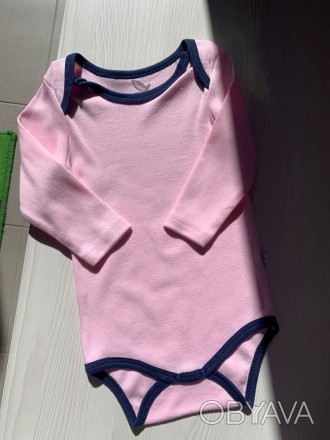 (YOLA.BABY.SHOP) - магазин детской одежды.
Боди детский Розовый на длинный рукав. . фото 1
