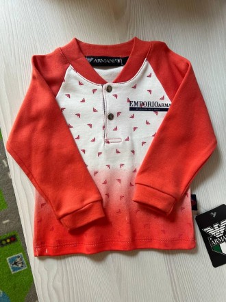 Кофта Армани (6м) (YOLA.BABY.SHOP) Оранжевый 6м. Львов. фото 1 Кофта Армани (6м) (YOLA.BABY.SHOP) Оранжевый 6м. Львов. фото 1