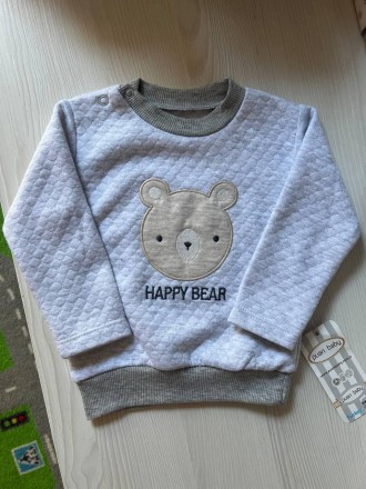 Кофта Серая HAPPY BEAR (3-6м) (YOLA.BABY.SHOP). Львов. фото 1 Кофта Серая HAPPY BEAR (3-6м) (YOLA.BABY.SHOP). Львов. фото 1