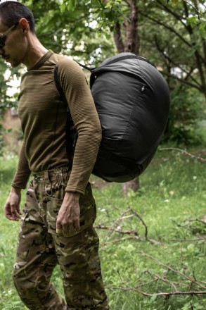 
ОПИСАНИЕ: Спальный мешок армейский черный по стандарту ВСУ на тройном синтепоне. . фото 2