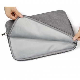 Сумка-чохол для ноутбука Cowboy Bag 15"/16" сіра виготовлена з водонепроникного . . фото 5