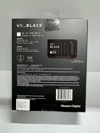 Western Digital WD Black D30 Game Drive 500Gb WDBATL5000ABK-WESN Твердотельный S. Киев. фото 1
