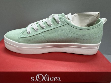 
S. Oliver Canvas trainers pale green (101.003.106.23678) Женские кроссовки, 39 . . фото 2