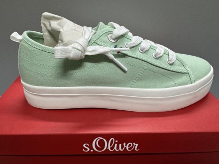 
S. Oliver Canvas trainers pale green (101.003.106.23678) Женские кроссовки, 39 . . фото 7