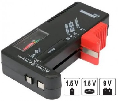 Тестер STHOR 81700 для всех типов аккумуляторов номинальным напряжением 1,5В и 9. . фото 3