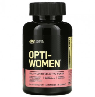 
Optimum Nutrition Opti-Women Опти Вумен Витамины, 60 капсул
Оличный витаминно-м. . фото 2