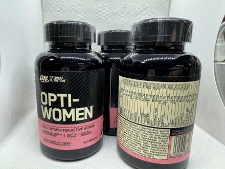 
Optimum Nutrition Opti-Women Опти Вумен Витамины, 60 капсул
Оличный витаминно-м. . фото 3