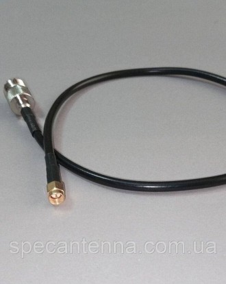 Пігтів (перехідник) UHF female (PL259, SO-239) — SMA-male, кабель RG-58 50 см.
Ц. . фото 3