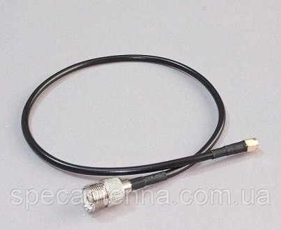 Пігтів (перехідник) UHF female (PL259, SO-239) — SMA-male, кабель RG-58 50 см.
Ц. . фото 2