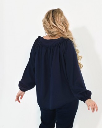 Наличие размера уточняйте ПЕРЕД заказом!!! Женская блуза свободного стиля(50-64). . фото 3